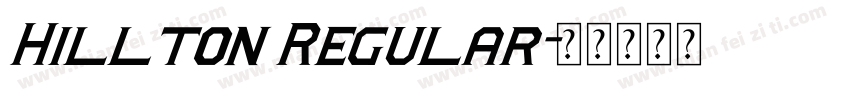 Hillton Regular字体转换